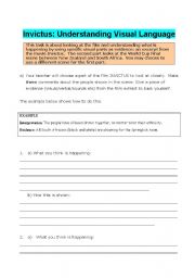 English Worksheet: INVICTUS Film - Understanding Visual Language