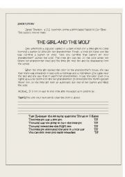 English Worksheet: modern riding hood