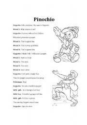 English Worksheet: Pinochio