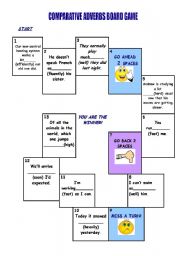 English Worksheet: Comparative adverb board game (31.07.2010)