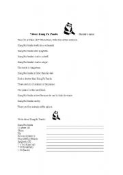 English worksheet: Kung Fu Panda