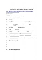 English Worksheet: Swine Flu