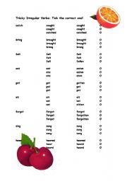 Tricky irregular verbs