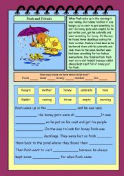 English Worksheet: Pooh and Friends