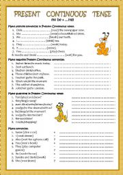 English Worksheet: Present Continuous Tense