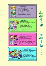 English Worksheet: Lets talk