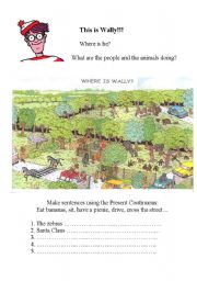 English Worksheet: Where is Wally?