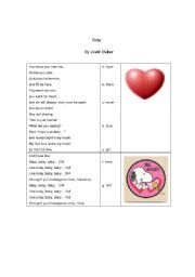 English Worksheet: Baby by justin Bieber