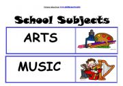English Worksheet: SCHOOL SUBJECTS (4 pages)