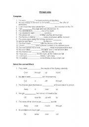 English worksheet: Phrasal Verbs