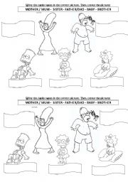 English Worksheet: FAMILY MEMBERS