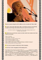 English Worksheet: PAULO COELHO text-based activity (fully editable, included answer key)