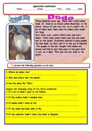 English Worksheet: dodo