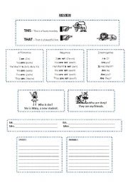 English Worksheet: Review of Verb TO BE