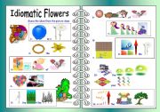 English Worksheet: Idiomatic Flowers