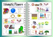 English Worksheet: Idiomatic Flowers