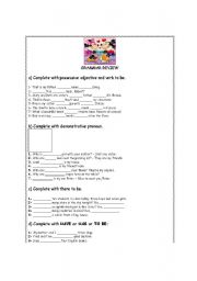 English worksheet: Grammar Review