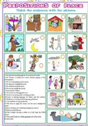 English Worksheet: Prepositions of place