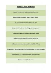 English worksheet: Family - comparatives