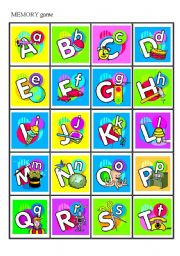 ALPHABET - memory game (set 1/3)