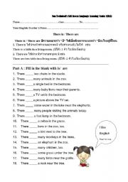 English Worksheet: there is/there are
