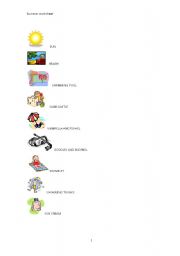 English Worksheet: Summer worksheet