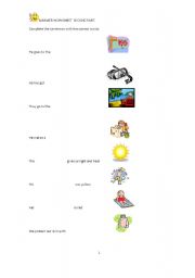 English Worksheet: SUMMER WORKSHEET SECOND PART