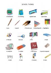 School things vocabulary