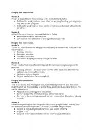 English Worksheet: Role-play ideas