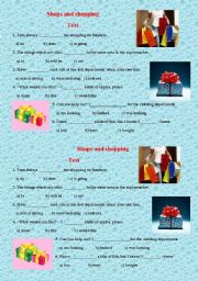 English Worksheet: Shops and Shopping  