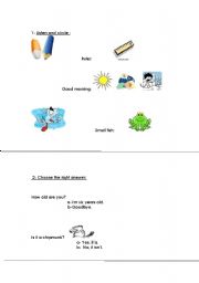 English worksheet: listen and answer