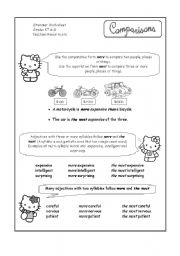 English Worksheet: Comparisons