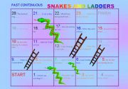 Snakes and Ladders-Past Continuous, past Simple
