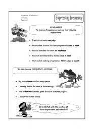 English Worksheet: Expressing Frequency