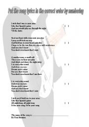 English Worksheet: Music Class - Spanish Guitar - Toni Braxton