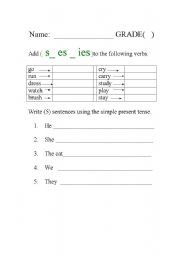 English worksheet: SIMPLE PRESENT