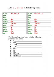 English worksheet: SIMPLE PRESENT