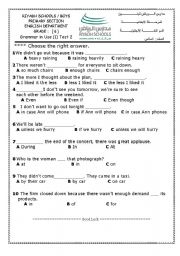 English Worksheet: Grammar in Use 1Test 2