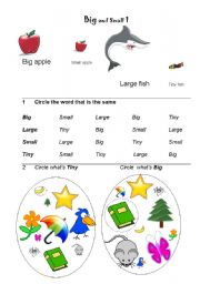 English Worksheet: Big and Small 1