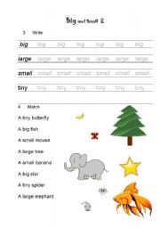 English Worksheet: Big and Small 2 