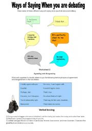 English worksheet: Debated Activity