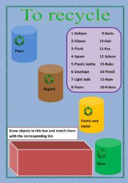 English Worksheet: To recycle