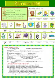 English Worksheet: Fairly, quite and rather