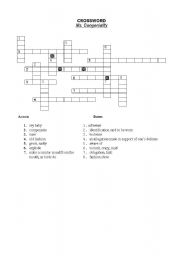 English worksheet: Ms. Congeniality- CROSSWORD