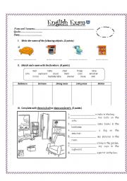 Enlgish written test for 2nd Sec