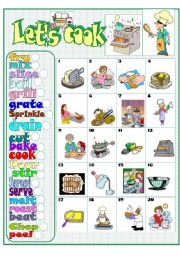 English Worksheet: Lets cook