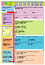 English Worksheet: Adverbs and adverb clauses