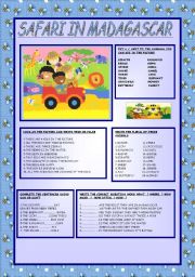 English Worksheet: SAFARI IN MADAGASCAR