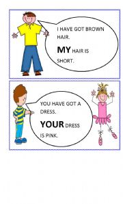 English Worksheet: possessive adjectives flashcards 1