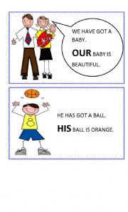 English Worksheet: possessive adjectives flashcards 2